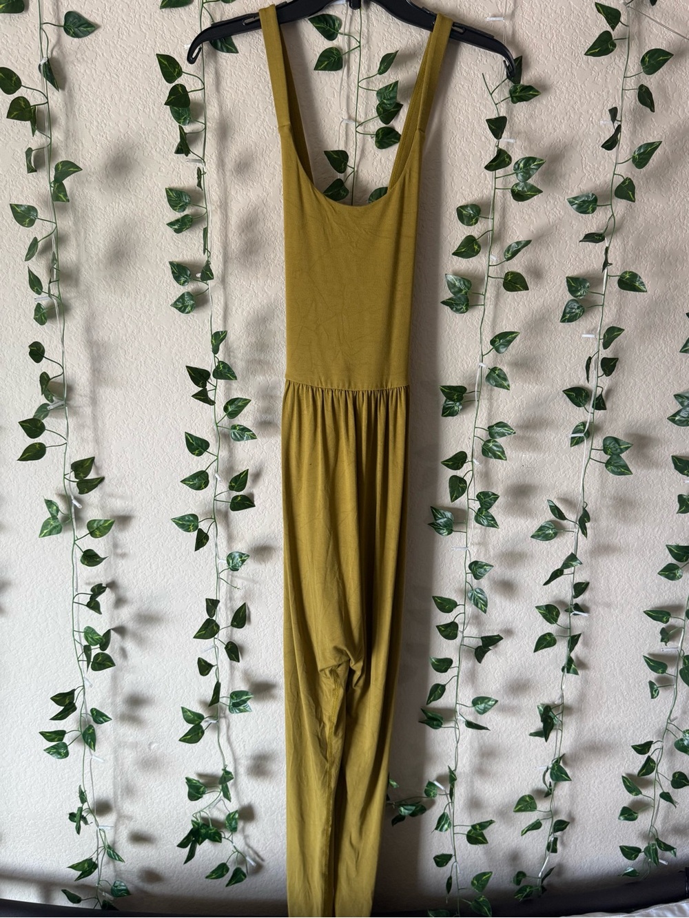 IMBŌDHI Chartreuse Cross Back Harem Pant Jumpsuit L